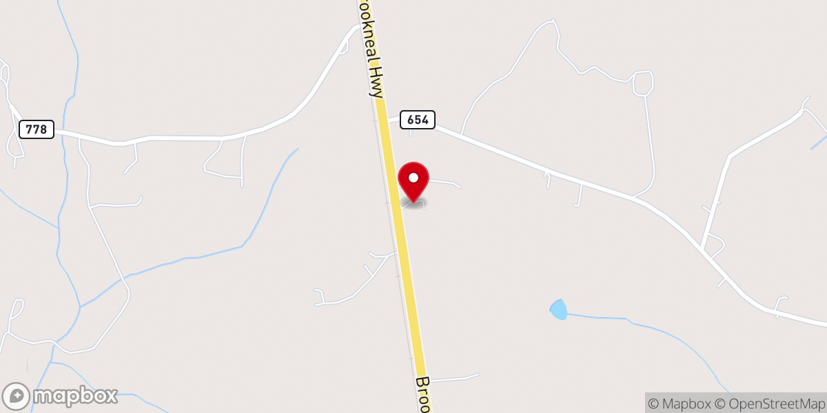 Map showing location of Bethel Mennonite Church