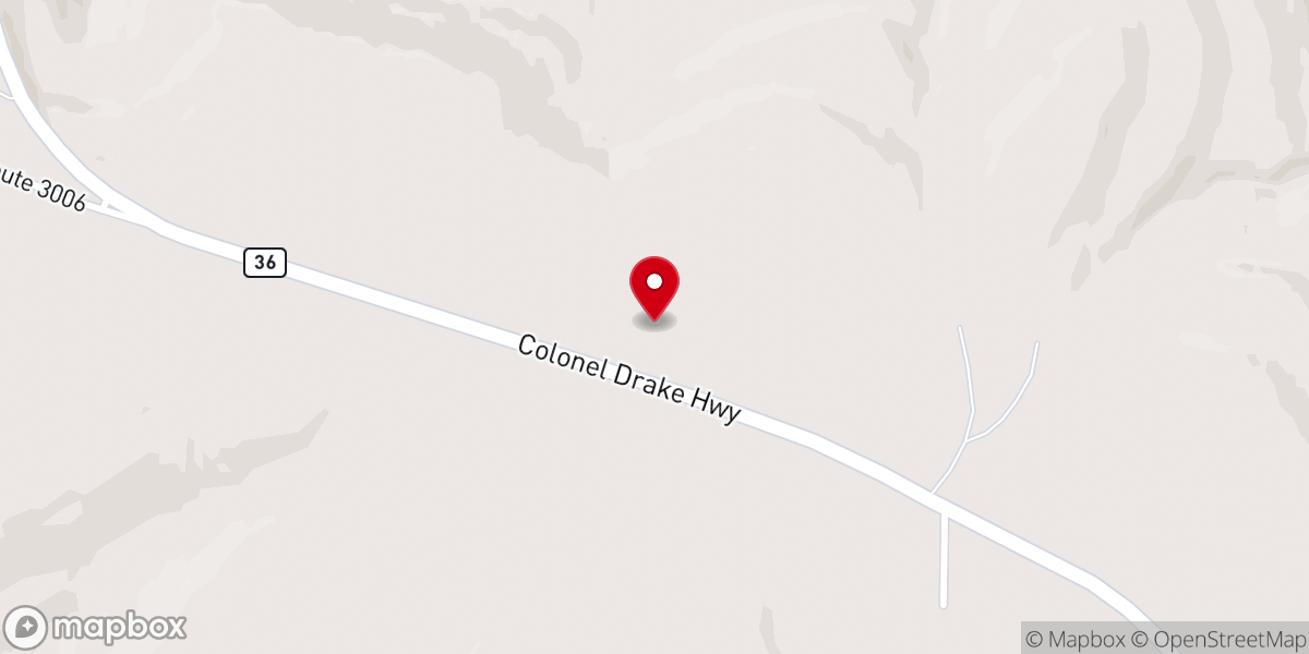 Map showing location of Tionesta Church of God