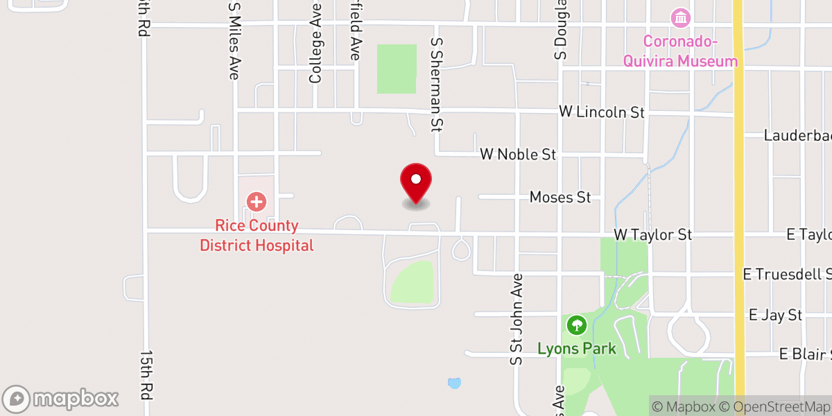 Map showing location of Church of Christ