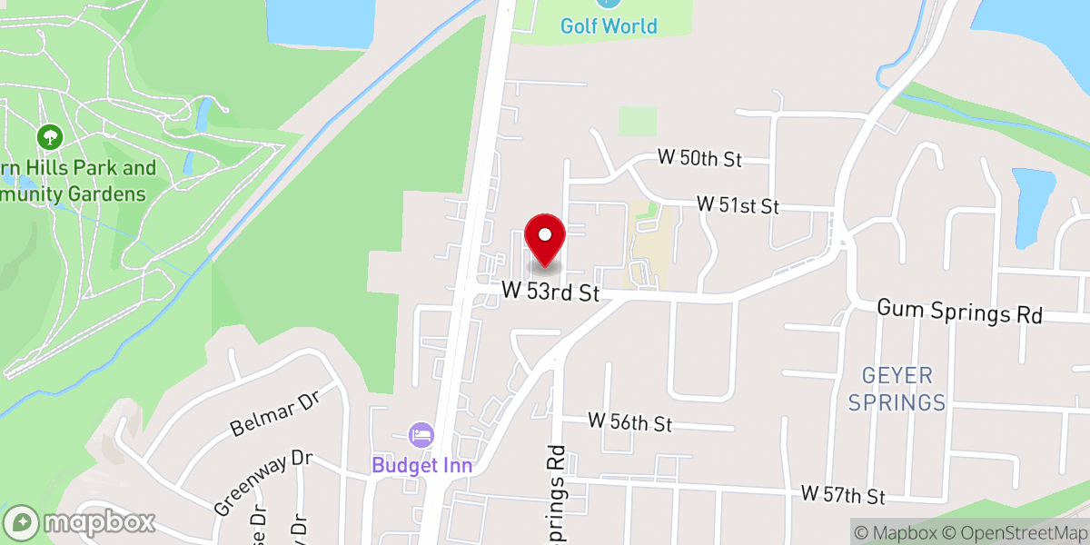 Map showing location of Geyer Springs Church of Christ