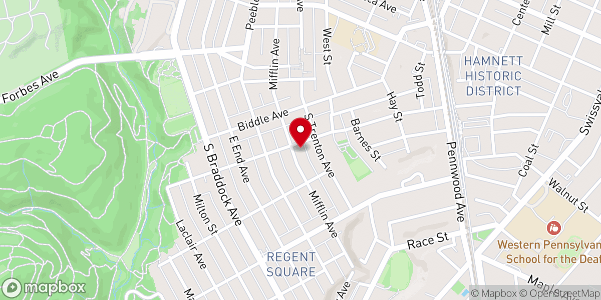 Map showing location of Mifflin Avenue United Methodist Church