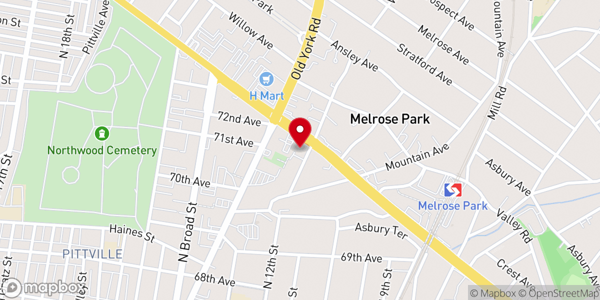 Map showing location of Korean United Church