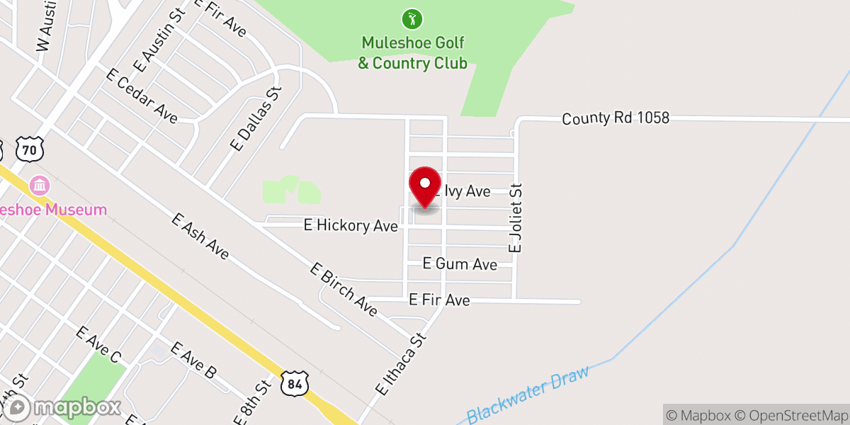Map showing location of Immaculate Conception Catholic Church