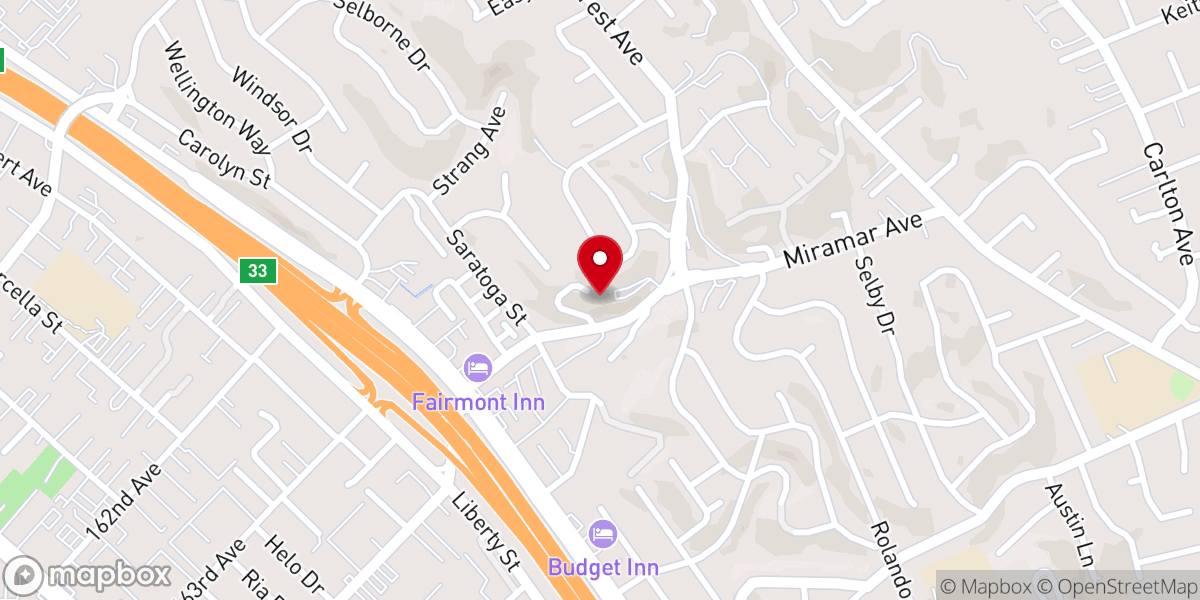 Map showing location of American Missionary Church Oakland