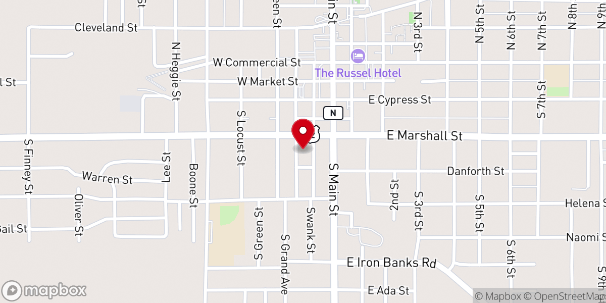 Map showing location of St Matthews Baptist Church