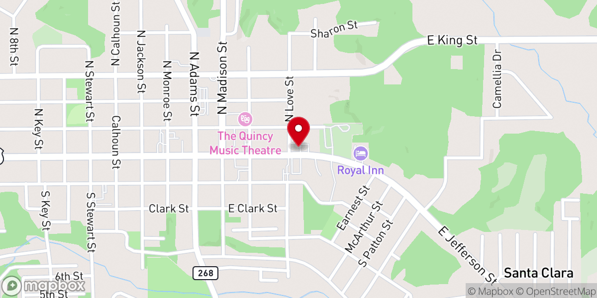 Map showing location of Capital City Church Of God Quincy