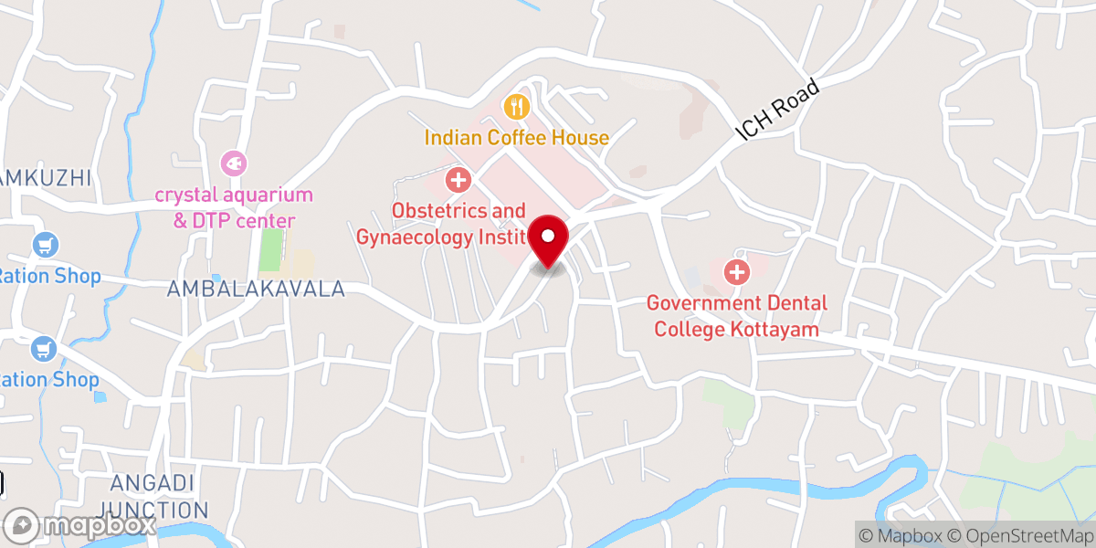 Map showing location of C.S.I. Ascension Sevana Nilayam