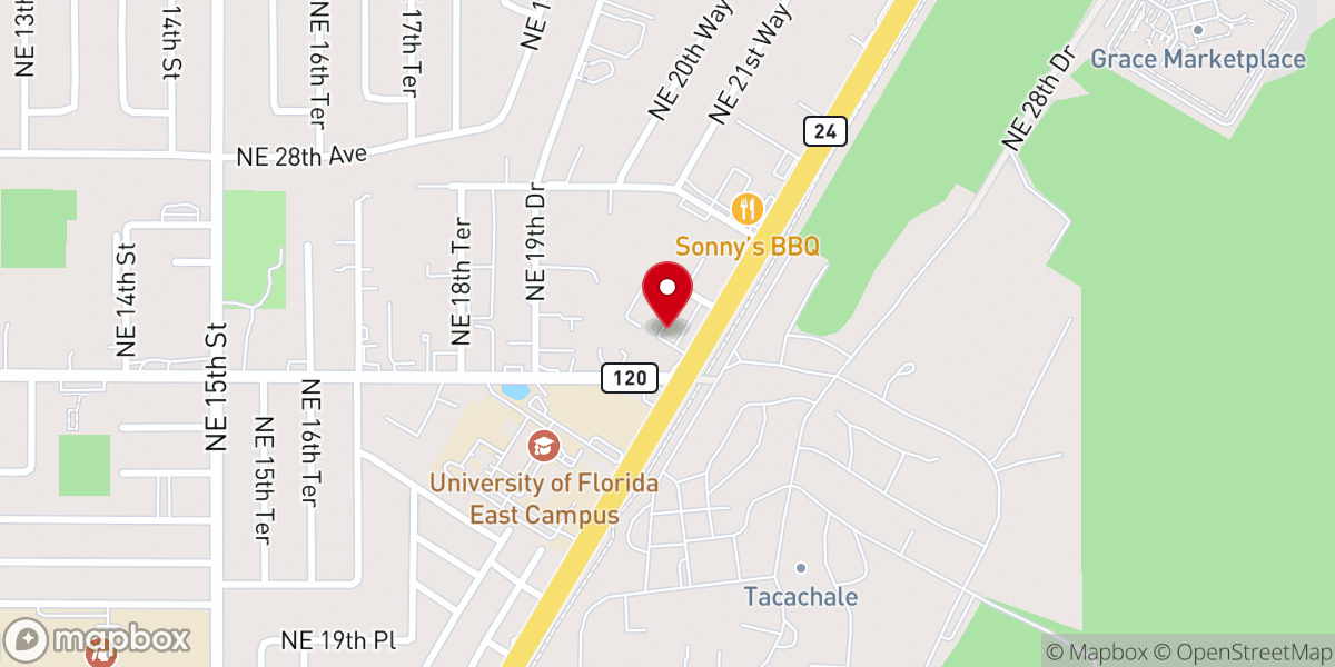 Map showing location of New Life Word Tabernacle
