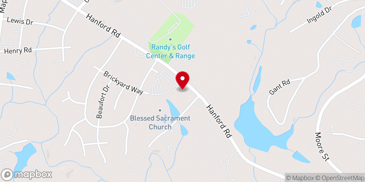 Map showing location of Blessed Sacrament Catholic Church