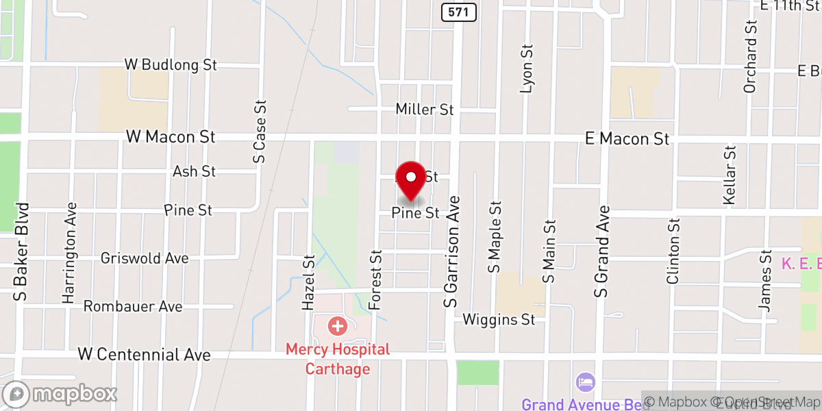 Map showing location of Carthage SDA Church