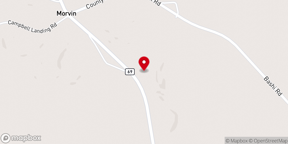Map showing location of Walnut Grove Church