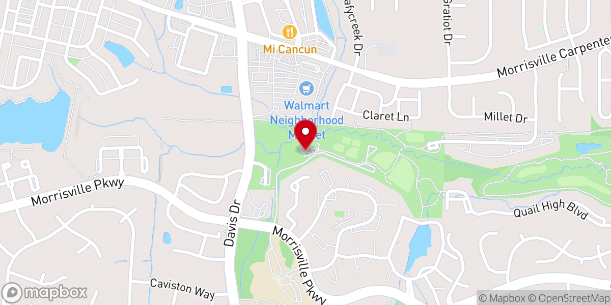 Map showing location of Morrisville Community Park