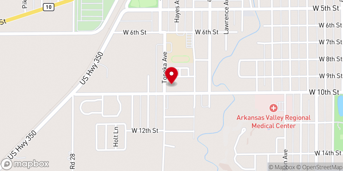 Map showing location of First Church of the Nazarene