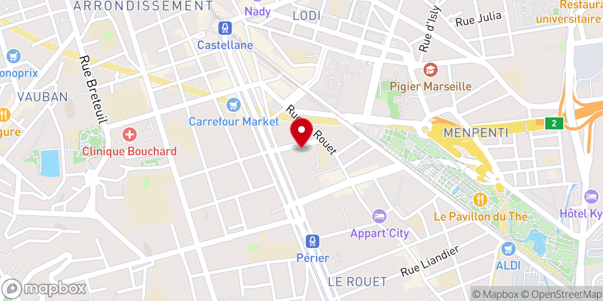 Map showing location of Paroisse Sacré Coeur