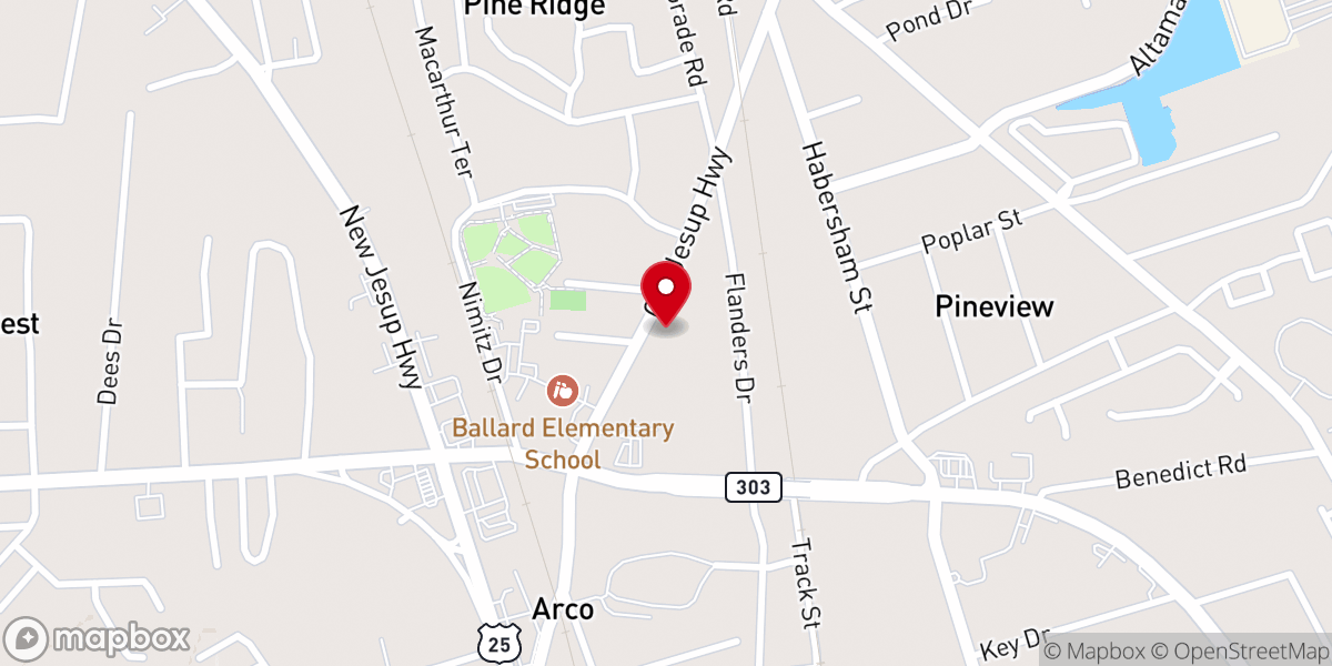 Map showing location of Brunswick Church God Prophecy