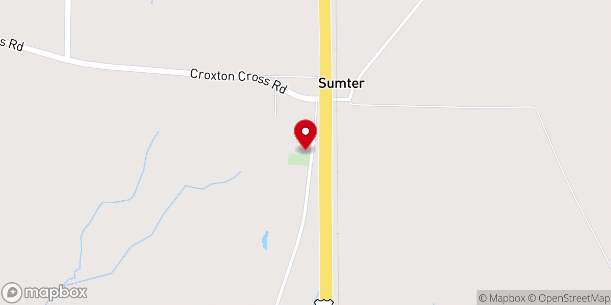 Map showing location of Liberty Primitive Baptist Church