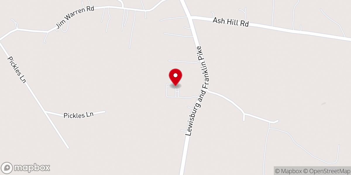 Map showing location of Christ Chapel TN