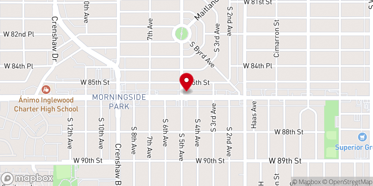 Map showing location of The Place of Grace Cosmopolitan Center