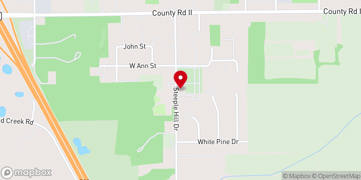 Map showing location of Grace Lutheran Church of Winchester