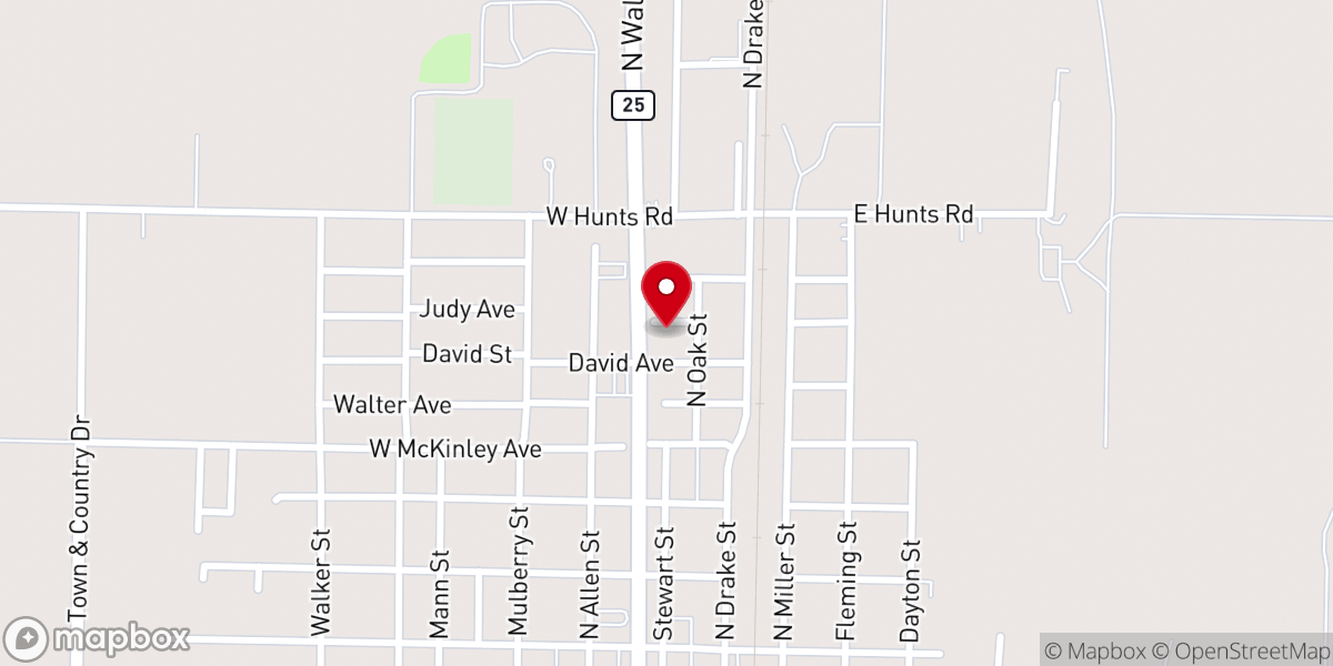 Map showing location of Church of Christ