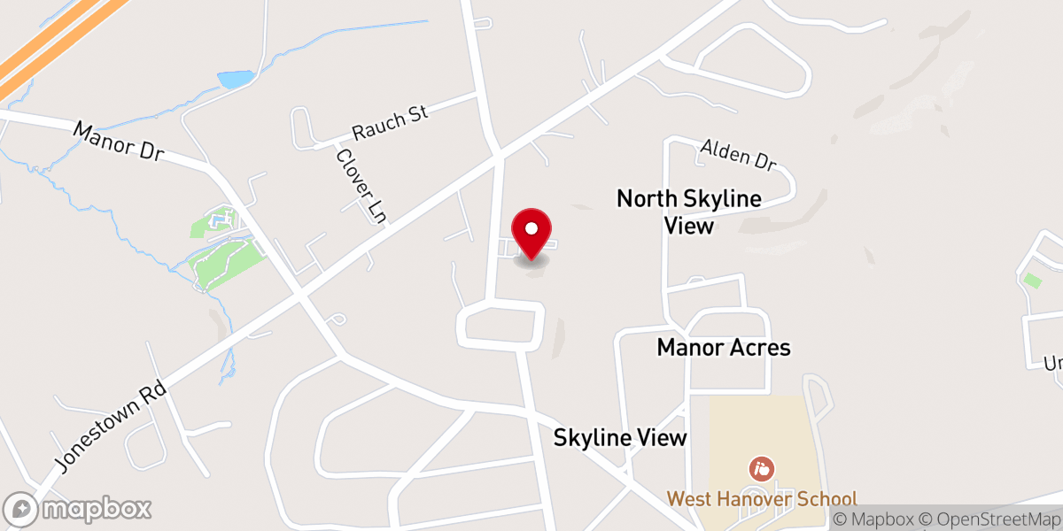 Map showing location of Mt. Calvary United Methodist Church