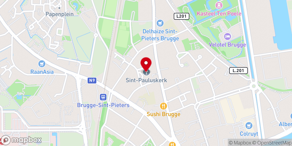 Map showing location of Eglise Saint Paul