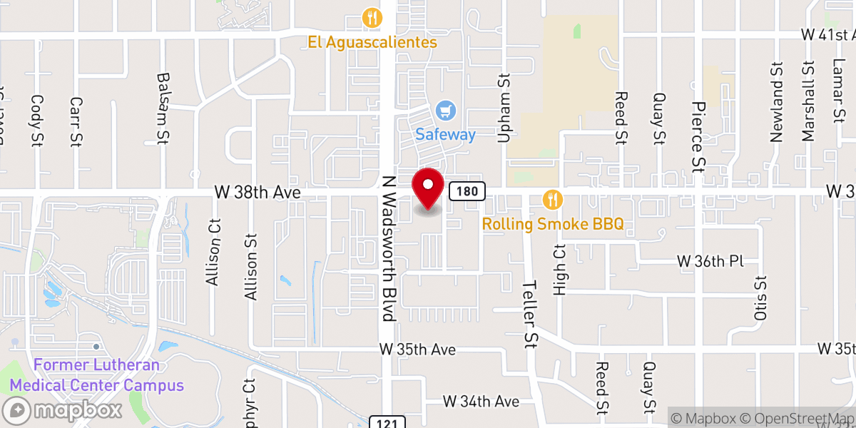 Map showing location of Wheat Ridge United Methodist Church