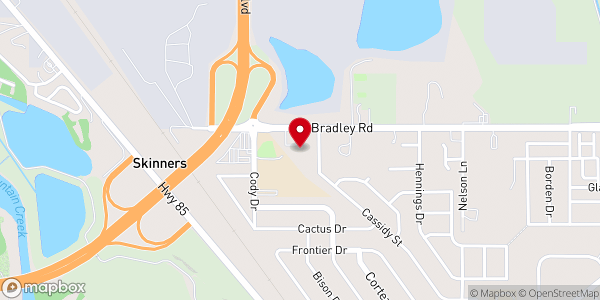 Map showing location of Gateway Pentecostal