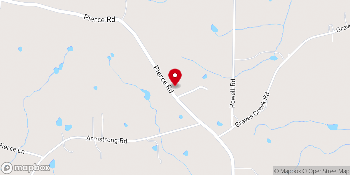 Map showing location of Graves Creek Church