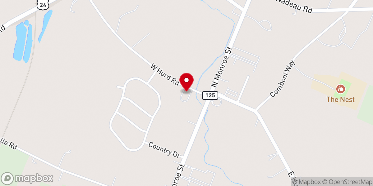 Map showing location of Frenchtown Missionary Baptist Church
