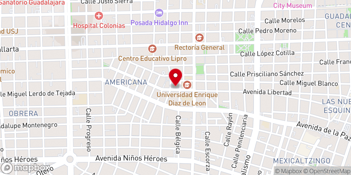 Map showing location of Asociaciòn Cristiana El Camino