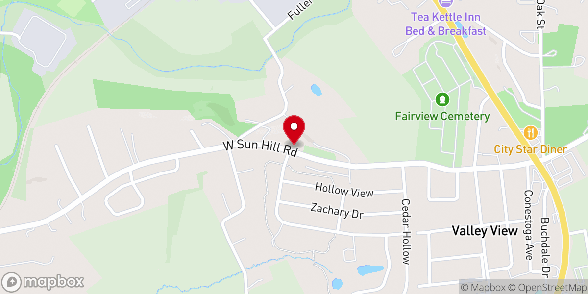 Map showing location of Kreiders Church