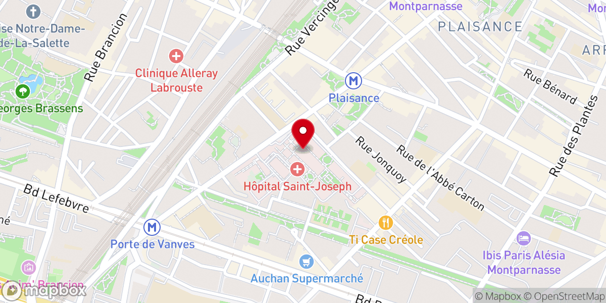 Map showing location of Chapelle Hôpital Saint-Joseph de Paris 14eme