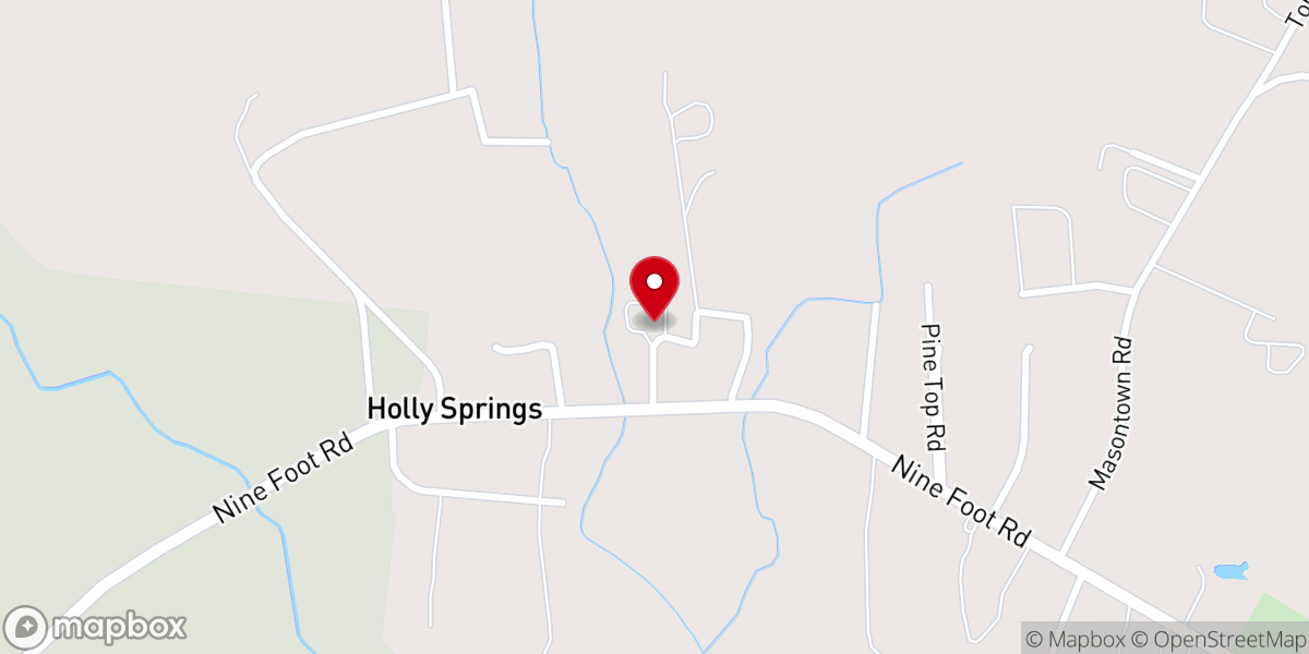 Map showing location of Holly Springs Free Will Baptist