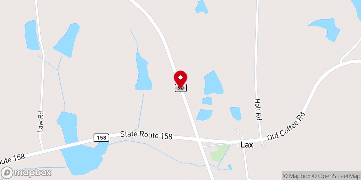 Map showing location of New Bethel Church