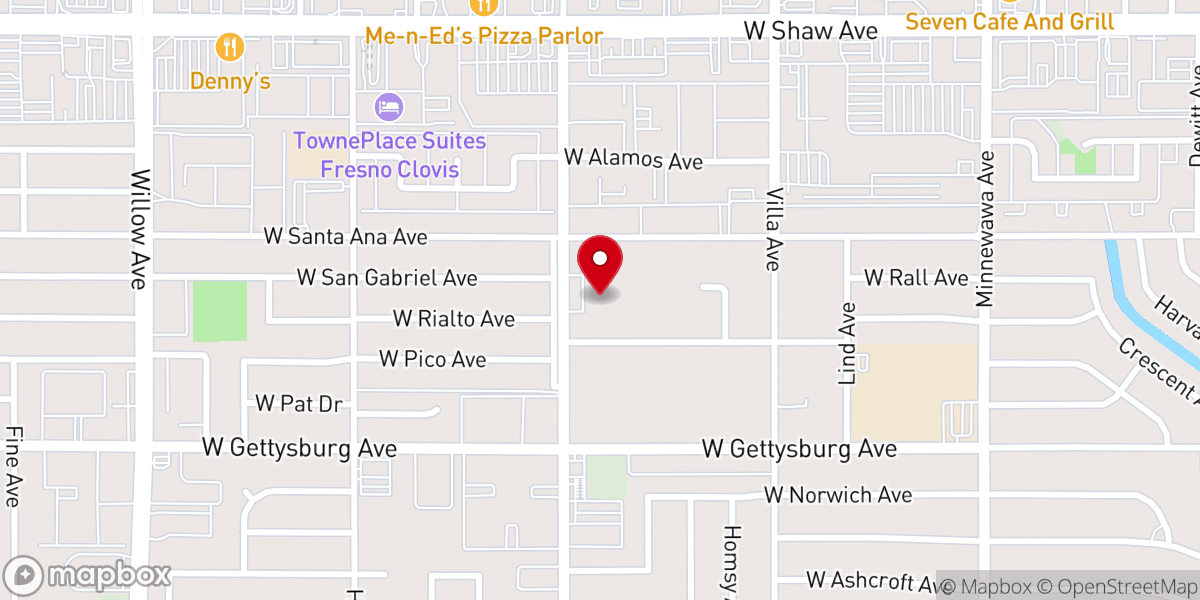Map showing location of Valley Bible Church