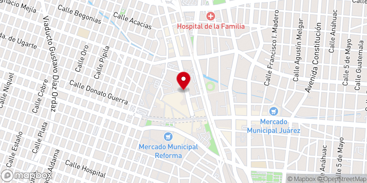 Map showing location of Primera Iglesia Bautista