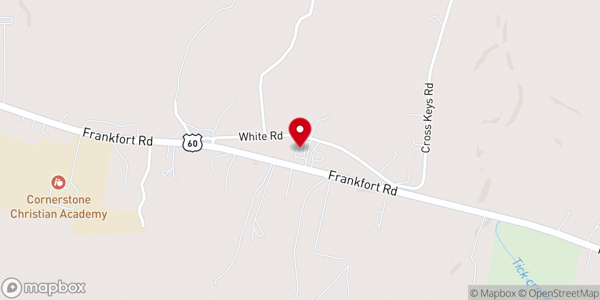 Map showing location of Cross Keys Worship Center