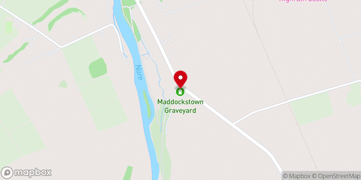 Map showing location of Medieval Church of Maddockstown