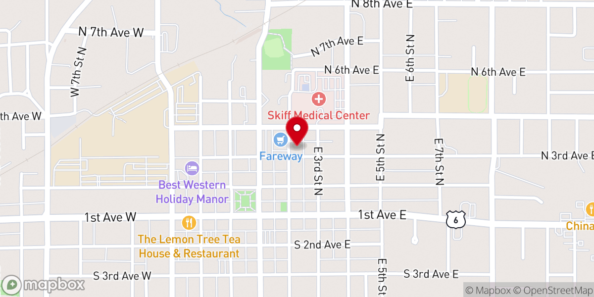Map showing location of Congregational United Church