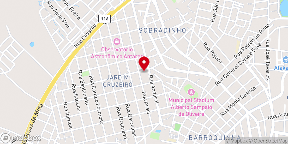 Map showing location of Igreja Evangélica Manancial da Nova Aliança