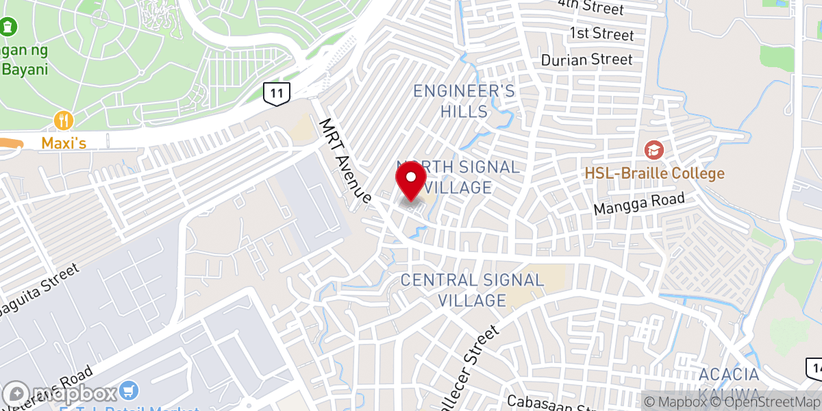Map showing location of Sto. Niño de Taguig Parish Church