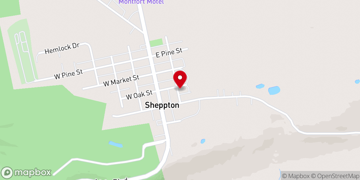 Map showing location of St. Mary Byzantine Catholic Church