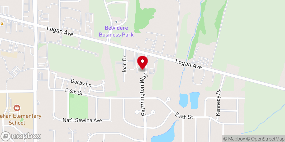 Map showing location of Grace Family Church