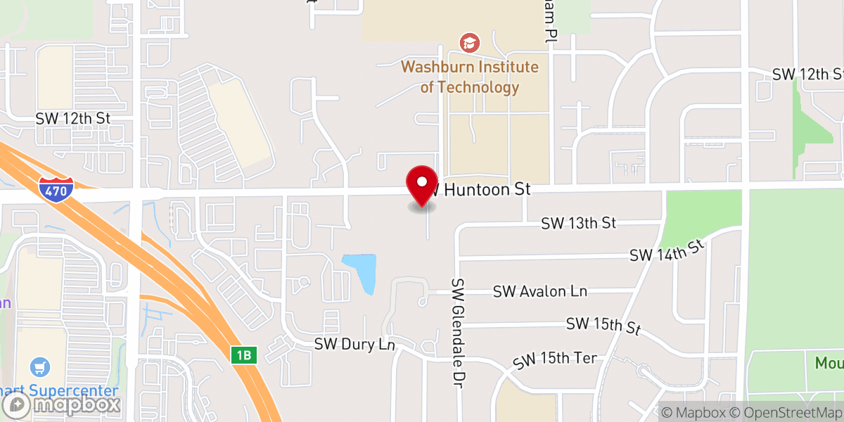 Map showing location of Southwest Christian Church