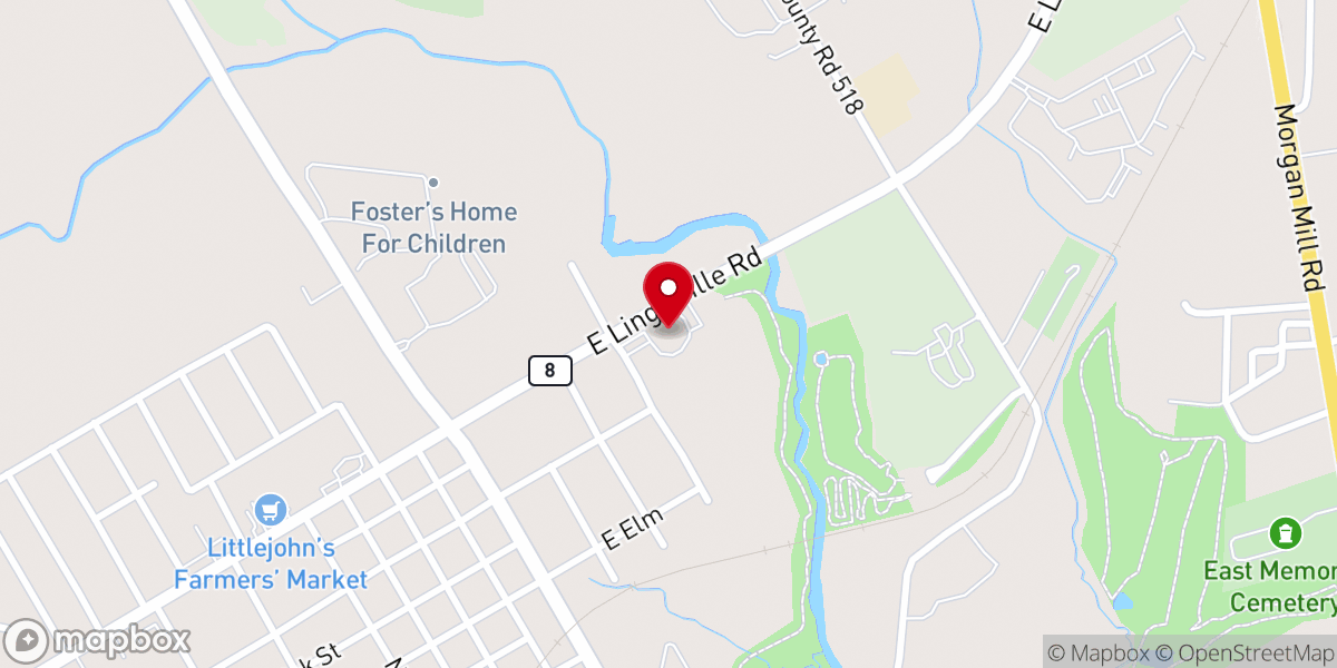 Map showing location of Timber Ridge Church