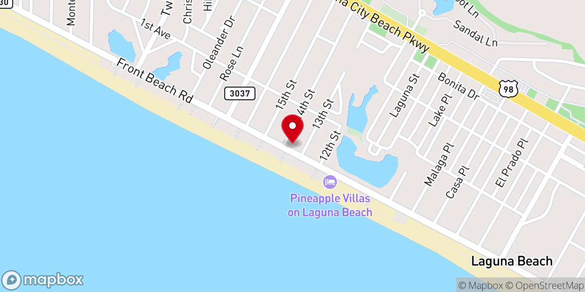 Map showing location of Laguna Beach Christian Retreat