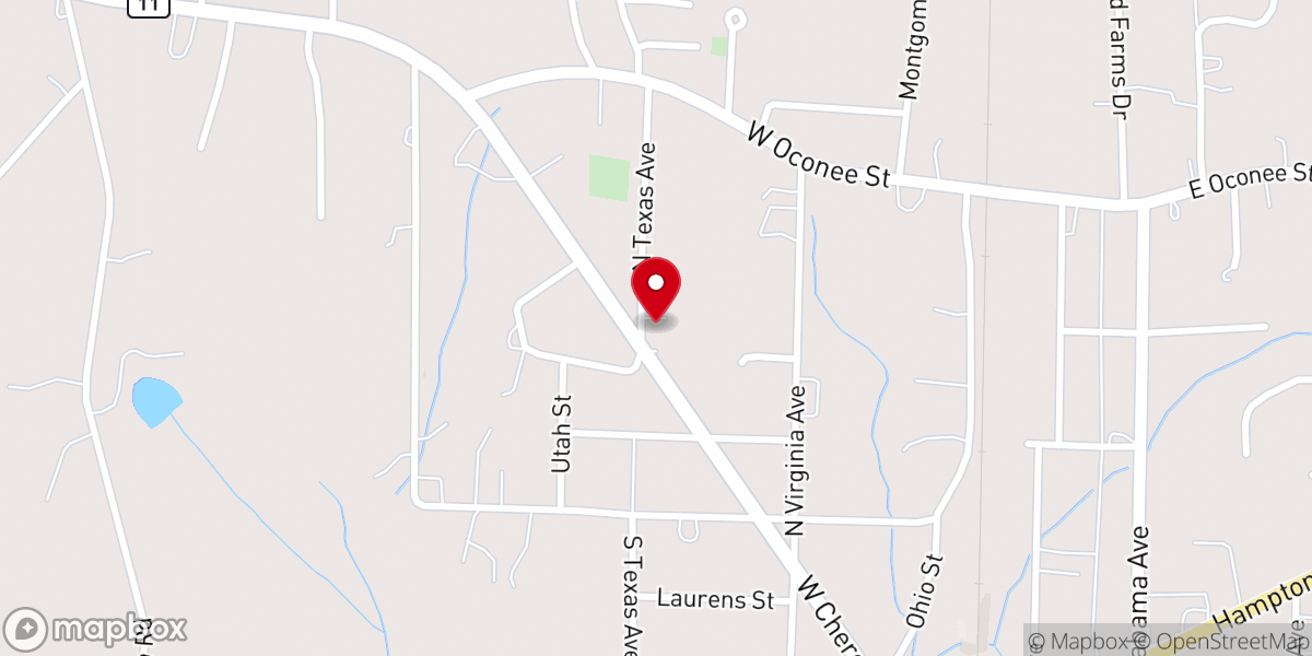 Map showing location of Calvary Baptist Church