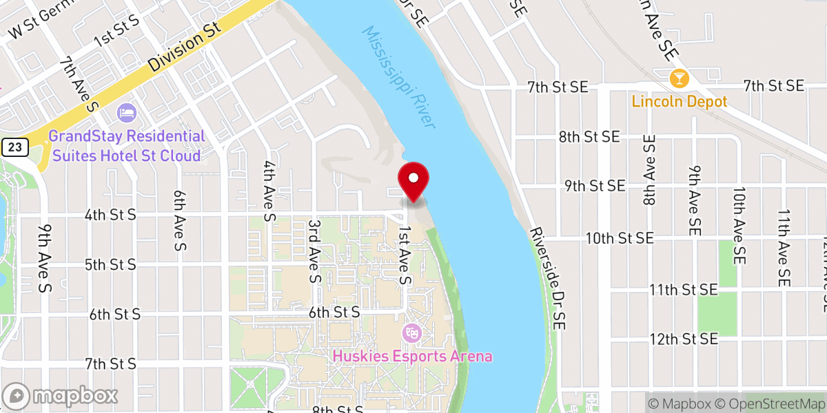 Map showing location of Christ Church Newman Center