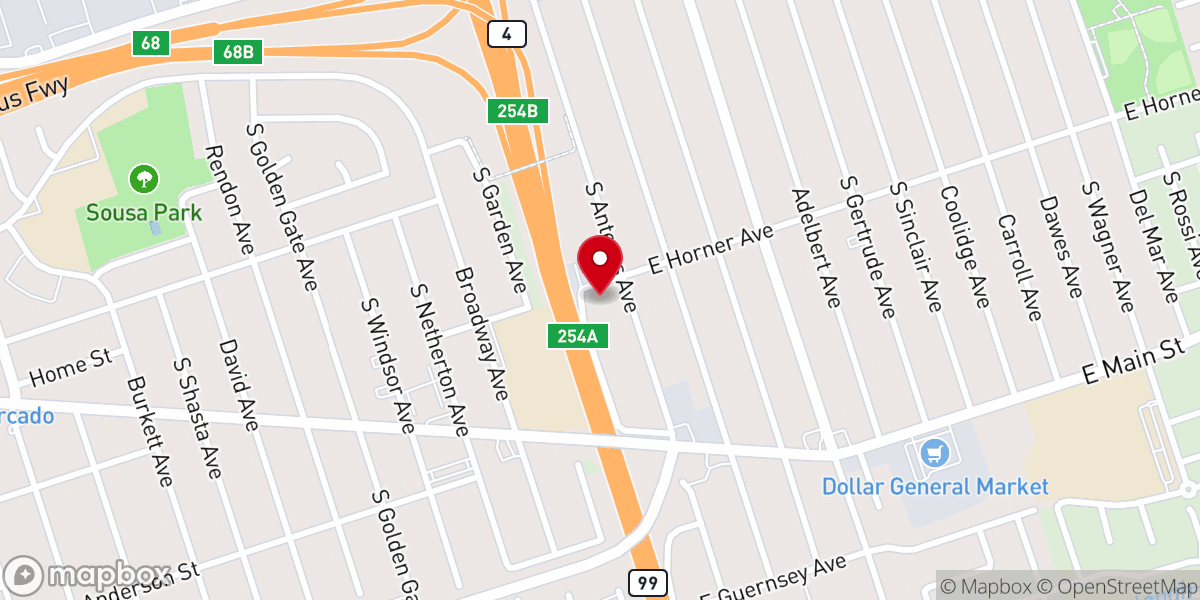 Map showing location of Stockton Revival Tabernacle